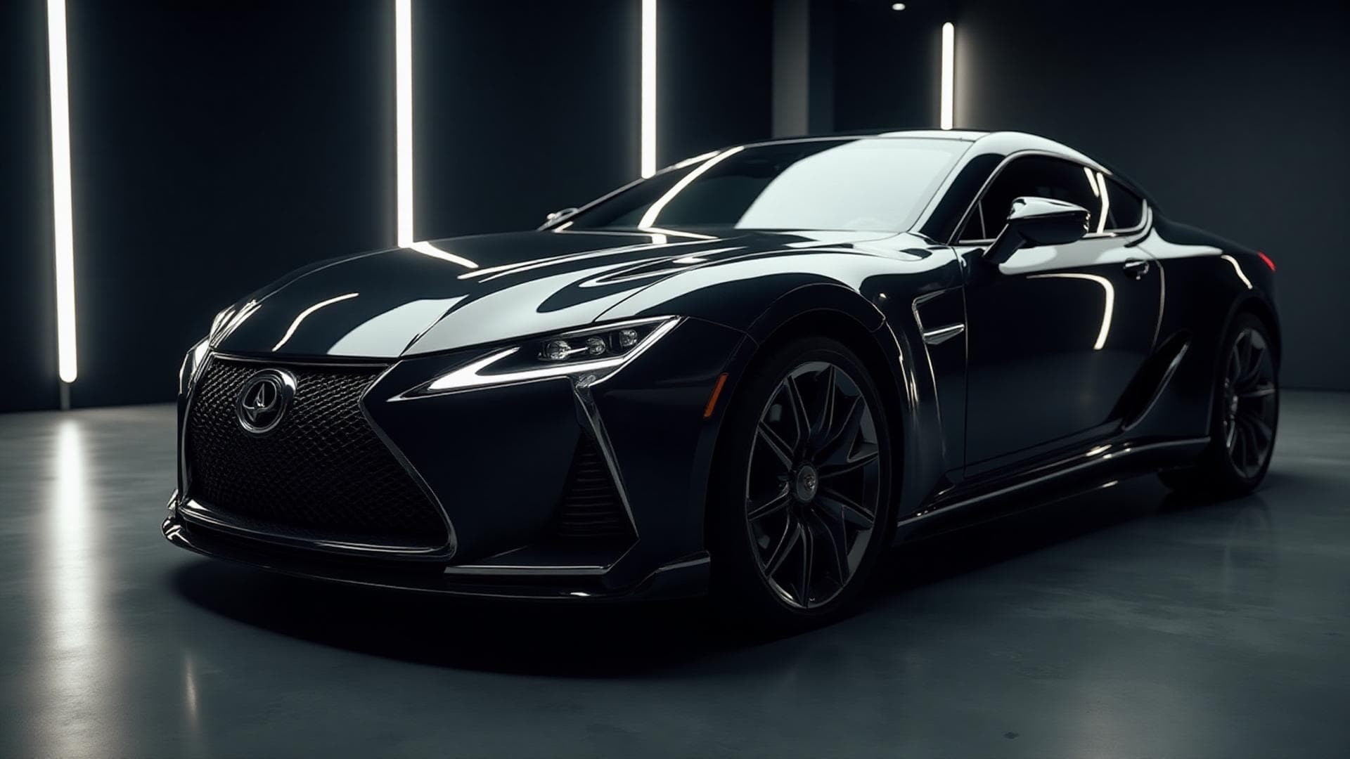 A detailed coupe in the Dyno Deets studio